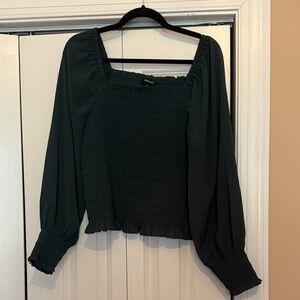 Madewell Elegant Green Smocked Women's Top